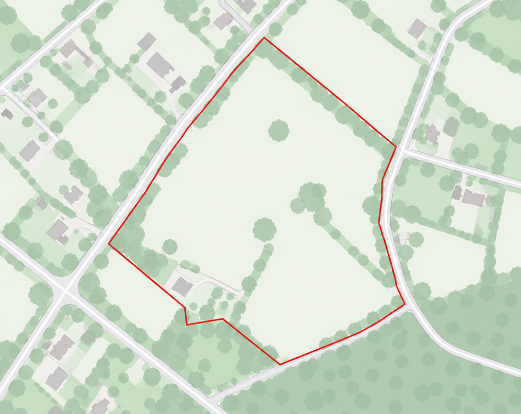 Mapped site boundary for operational planning